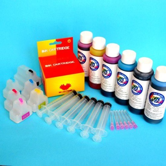 Cartuchos Recargables Kit con tinta para Hp Photosmart C6240