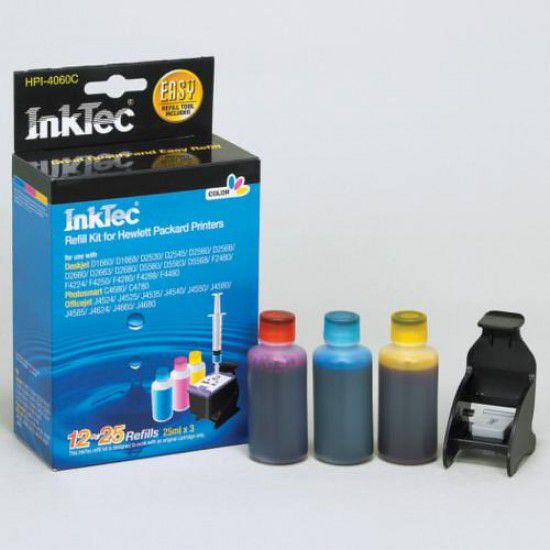 Kit Recarga Tinta para Hp Deskjet 1000 j110a Color