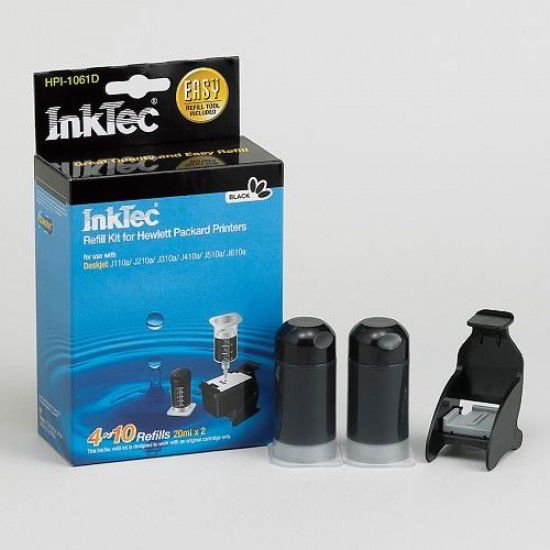 Kit Recarga Tinta para Hp Deskjet 1000 printer j110e Negro