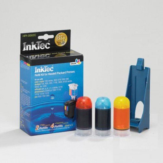 Kit Recarga Tinta para Hp Deskjet 1180c Color