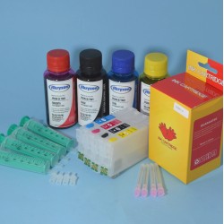 Sublimación para Epson WF-4730DTWF Cartuchos Recargables Autoreseteables Kit con Tintas