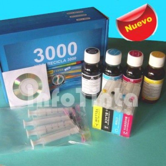 Compatible Brother LC1000BK-LC1000Y Kit de Recarga de Cartuchos